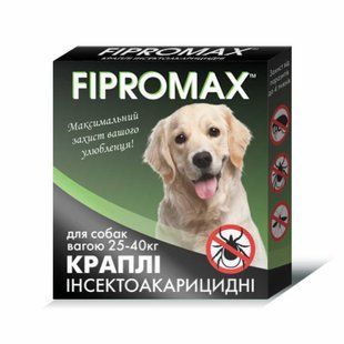 Краплі Fipromax для середніх собак вагою 25-40 кг, 2 піп./уп. НФ-00001694(F-004) фото