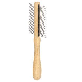 Flamingo 523068 Гребінець BAMBOO двосторонній для собак, зубів 30/19шт|21х7см 181128 фото