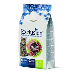 Сухий корм Exclusion Adult Chicken для дорослих котів всіх порід, з куркою, 300 г 5545 фото