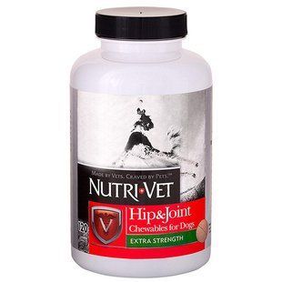 Nutri-Vet Hip&Joint Extra 2 рівень, хондроїтин і глюкозамін для собак 120 шт 66664 фото