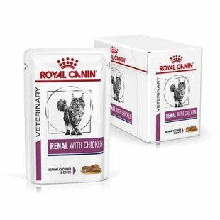 Royal Canin Renal Feline Chicken 85 г х 12 - корм для дорослих котів з хронічною нирковою недостатністю 403000100/П фото
