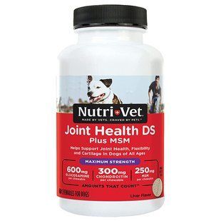 Nutri-Vet Joint Health DS Plus MSM Maximum Strength жувальні таблетки 60 шт 66669 фото