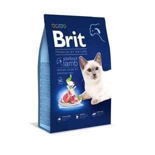 Сухий корм для стерилізованих котів Brit Premium by Nature Cat Sterilized Lamb з ягням 8 кг 171871 фото