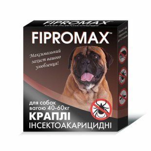 Краплі Fipromax для собак велик. вагою 40-60 кг, 2 піп./уп НФ-00001695(F-005) фото
