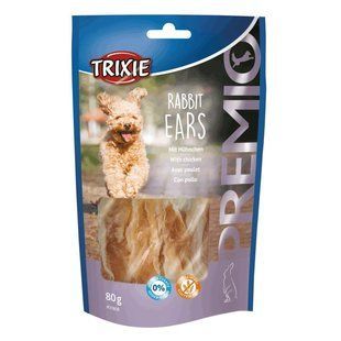 Лакомство для собак Trixie Premio Rabbit Ears, с кроличьими ушами и куриным филе, 80 г 31808 фото