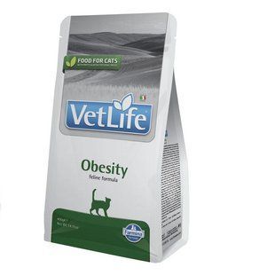 Фарміна сухий корм Vet Life Obesity дієт. харчування, для зниження зайвої ваги, 400 г 25180 163593 фото