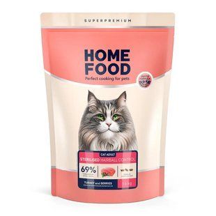 Сухой корм для взрослых кошек Home Food Hairball Control Cat Adult выведение шерсти из желудка 1.6 кг 4820235020873 фото