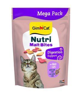 Вітаміни GimCat Nutri Malt Bites для дорослих котів для виведення грудок шерсті з мальтом 425 г G-427348 фото