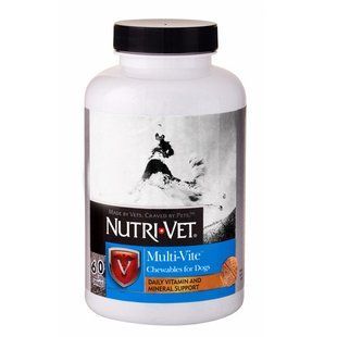 Nutri-Vet Multi-Vit мультивітаміни для собак, жувальні таблетки 180 шт 93529 фото