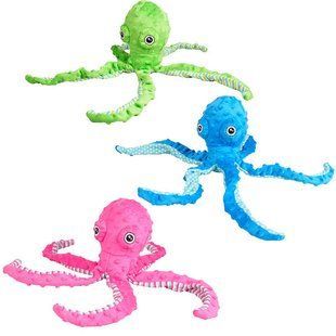 Flamingo Bubbly Plush Octopus восьминіг м'яка іграшка для собак 0.12кг 12х8х39 см 516770 фото