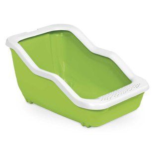 Туалет для кішок з рамкою MPS Spa Netta Open Green 54x39x30 NETTAOPENЗЕЛЕНИЙ фото