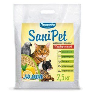 Гігієнічний наповнювач Природа Sani Pet &laquo;Лимон&raquo; 2,5 кг дерев'яний PR240791 лимон 2,5кг фото