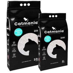 Бентонитовый наполнитель Catmania марсельское мыло + бирюзовые гранулы, 5л CTMN-004-1 фото