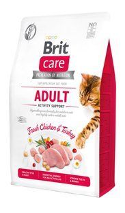 Корм Brit Care Cat GF Adult Activity Suppor 2 кг для активних кішок, гіпоалергенний з куркою та індичкою 171298/0822 фото