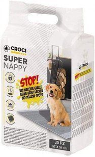 Пеленки Croci Super Nappy для собак, с активированным углем 84х57, 30шт / уп C6028173вугілля фото