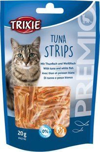Лакомство для кошек Premio Tuna Strips полоски тунца 20г 42746 фото