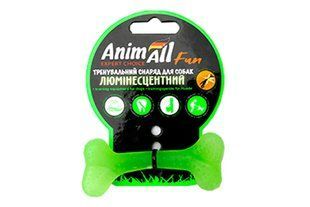 Іграшка AnimAll Fun кістка для собак, люмінесцентна, 8 см, зелена 115053 фото