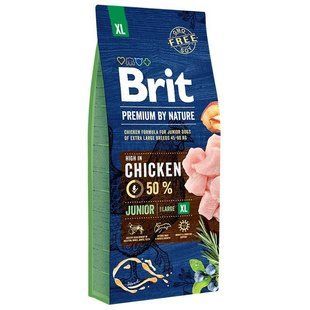Brit Premium Junior XL&nbsp;15 кг Сухой корм для щенков и молодых собак гигантских пород с курицей 170831/6505 фото