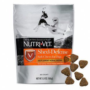 Nutri-Vet Shed-Defense Soft Chews 60 шт вітаміни для шерсті собак, жувальні таблетки 11820 фото