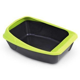 Туалет для кошек с рамкой VIRGO DARK GREY/GREEN 52*39*20 S08070107 фото
