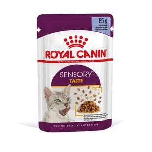 Вологий корм для дорослих котів ROYAL CANIN SENSORY TASTE JELLY 0.085 кг 15280010/П фото