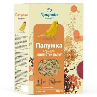 Природа Корм Попугайчик Йод + Колор NEW 500 г для волнистых попугаев PR241085 фото