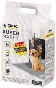 Пеленки Croci Super Nappy для собак, с активированным углем 84х57, 60шт / уп C6128699вугілля фото