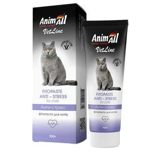 Фітопаста AnimAll VetLine Antistress для котів, 100 г 150669 фото