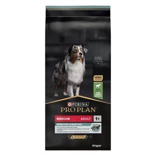 Сухий корм Purina Pro Plan Medium Sensitive для собак середніх порід з чутливим травленням, ягня, 14 кг 12366972 фото