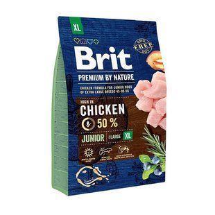 Brit Premium Junior XL 3 кг&nbsp;сухой корм для щенков и молодых собак гигантских пород с курицей 170830/6499 фото