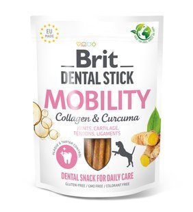 Снеки для собак Brit Dental Stick Mobility для мобильности суставов, коллаген и куркума, 7 шт, 251 г 112103 фото