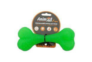 Игрушка для собак AnimAll Fun кость, зеленый, 15 см 110588 фото