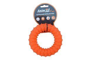 Игрушка для собак AnimAll Fun кольцо с шипами, оранжевое, 12 см 110612 фото
