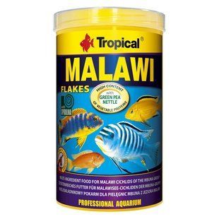 Сухой корм для аквариумных рыб Tropical в хлопьях &laquo;Malawi&raquo; 1 л (для травоядных цихлид) 77226 фото