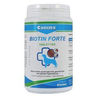 Вітаміни Canina Biotin Forte Tabletten для собак, інтенсивний курс для шерсті, 200 г (60 табл) 101108 AD фото