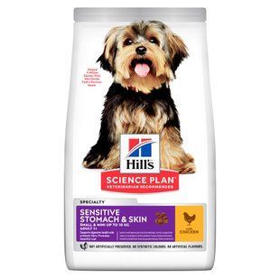 Hill's SCIENCE PLAN Adult Sensitive Stomach & Skin Small & Mini сухий корм для собак малих порід, курка 1,5 кг 604247 фото