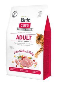 Сухий корм Brit Care Cat GF Adult Activity Support для котів, які живуть на вулиці, індичка та курка, 400 г 171299/0839 фото