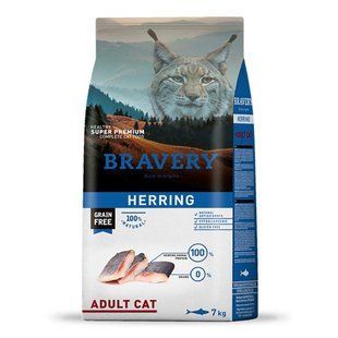 Bravery Herring Adult Cat сухий корм для дорослих котів, з оселедцем 2 кг 0678BRHERR_2KG фото