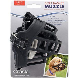 Coastal Soft Basket Muzzle силиконовый намордник для собак, размер 2 01365_BLK02 фото