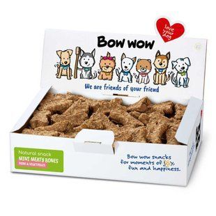 Лакомство для собак "Bow wow" натуральные мини-кости со свининой и овощами,1 кг/box BW669 фото