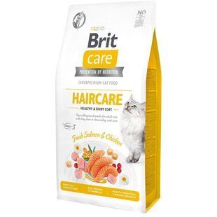 Brit Care Cat HairCare Healthy and Shiny Coat 7 кг сухий корм для кішок потребують догляду за шкірою і шерстю 171305/0877 фото