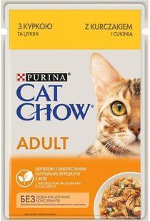 Вологий корм Cat Chow Adult 26шт х 85г для кішок з куркою і цукіні 12527628/П фото