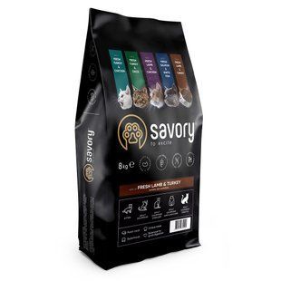 Сухий корм Savory Sensitive Digestion Frech Lamb & Turkey 8кг для кішок з чутливим травленням, ягня 30099 фото