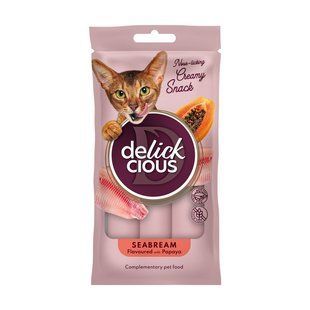 Кремові ласощі Delickcious дорада з додаванням папаї 18 шт х 60 г (4х0,015) г D6251101/П фото
