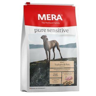 Сухой корм Mera Pure Sensitive Adult Truthahn&Reis 1 кг для взрослых собак, с индейкой и рисом 056781-6726 фото