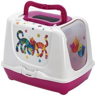 Moderna Trendy Cat Friends Forever закрытый туалет для котов c угольным фильтром и совком 50х39х37 см C235328FF фото