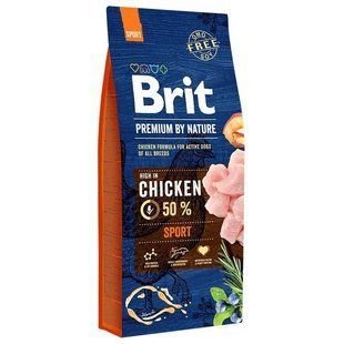 Brit Premium Sport 15 кг Сухой корм для активных собак с повышенными физическими нагрузками&nbsp;с курицей 170848/6673 фото