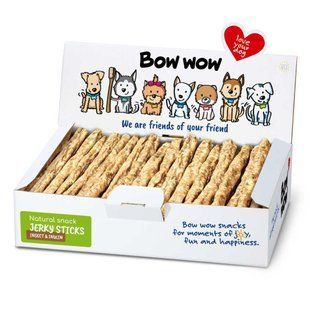 Ласощі для собак "Bow wow" натуральні палички з білком комах і інуліном (50 шт./пач.) box BW344 фото