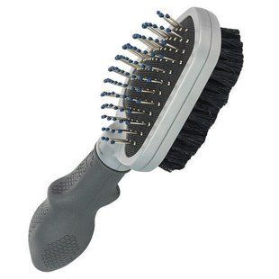 Расческа-щетка FURminator двухсторонняя, с резиновой ручкой и защитными шариками 691663 фото