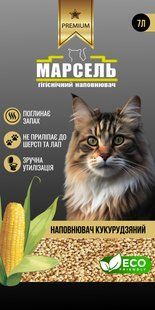 Кукурудзяний наповнювач для кішок Марсель 7 л 3.45 кг KR3005100 фото